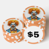 恐パーソナライズされた怖ピエロ複合トランプのポーカーチップ ポーカーチップ (積み重ね)