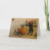 恐ビクトリアンろしいものハロウィーンのグリーティングカード カード (正面)