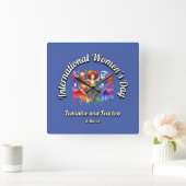 恐フェミニンれを知らない女国際的の日。 スクエア壁時計 (ホーム)