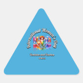 恐フェミニンれを知らない女国際的の日。 三角形シール (正面)