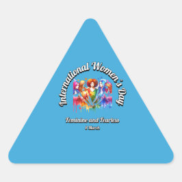 恐フェミニンれを知らない女国際的の日。 三角形シール