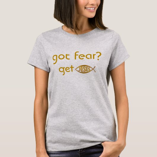 恐得れ?イエスを得る Tシャツ (正面)
