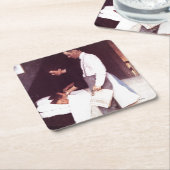 恐怖からの自由 スクエアペーパーコースター (アングル)