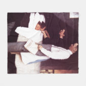 恐怖からの自由 フリースブランケット (正面(横))