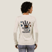 恐怖から自由へ - ドメスティックバイオレンスTシャツ