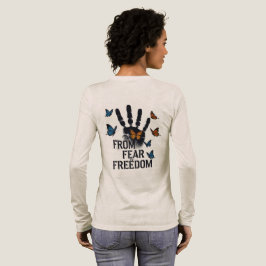 恐怖から自由へ - ドメスティックバイオレンスTシャツ トライブレンドTシャツ