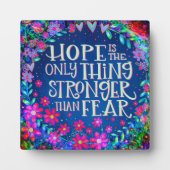 恐怖かわいらしより強い希望引用文 フォトプラーク (正面)