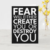 恐怖があなたを生み出すか破壊する感動的- カード (黄色い花)