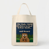 恐怖がクマ トートバッグ (正面)