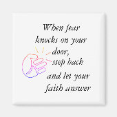 恐怖がノックされると、信仰は磁石に答える マグネット (正面)