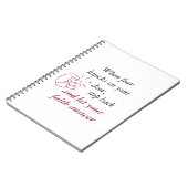 恐怖がノックするとき信仰を赤い文字に答える ノートブック (左側)