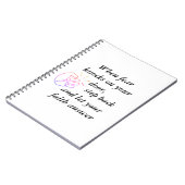 恐怖がノックする時に信仰は黒い文字 ノートブック (左側)