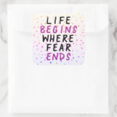 恐怖が終わる場所で人生が始やる気を起こさせるまる スクエアシール (バッグ)