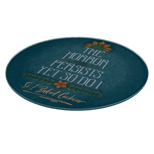 恐怖が続くので、私は焼いた皮肉なクッキー カッティングボード (角)