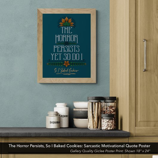 恐怖が続くので、私は焼いた皮肉なクッキー ポスター