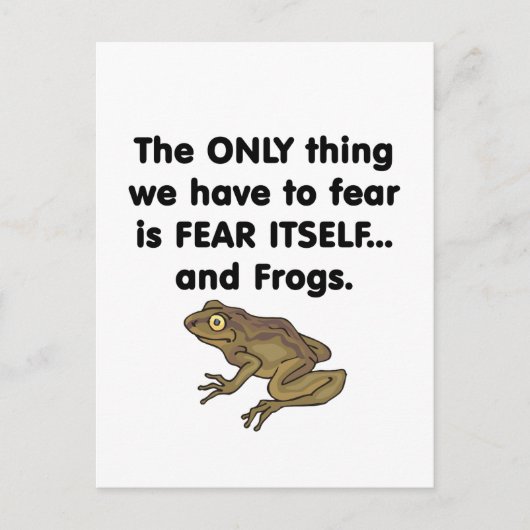 恐怖そのものカエル1 ポストカード (正面)