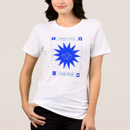 恐怖で落ち着きを取る トライブレンドTシャツ (正面)