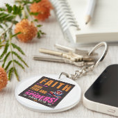 恐怖とクモに対する信仰 – Isaiah 41:10 キーホルダー (正面右)