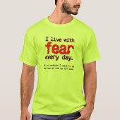 恐怖と共に生きる ダートバイク モトクロス Tシャツ (正面)