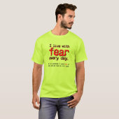 恐怖と共に生きる ダートバイク モトクロス Tシャツ (正面フル)
