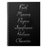 恐怖と心地よいに対するキャラクターに対する信仰 ノートブック (正面)