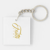 恐怖と白に対する金ゴールド キーホルダー (裏面)