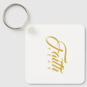 恐怖と白に対する金ゴールド キーホルダー (正面)