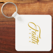 恐怖と白に対する金ゴールド キーホルダー (正面)