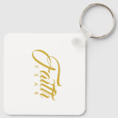 恐怖と白に対する金ゴールド キーホルダー (裏面)