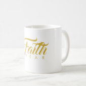 恐怖と白に対する金ゴールド コーヒーマグカップ (正面右)