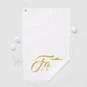 恐怖と白に対する金ゴールド ゴルフタオル (インサイチュ)