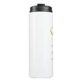 恐怖と白に対する金ゴールド タンブラー (正面)