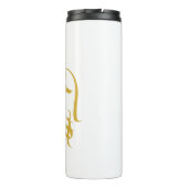 恐怖と白に対する金ゴールド タンブラー (裏面)