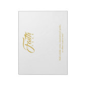 恐怖と白に対する金ゴールド ノートパッド (回転)