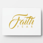 恐怖と白に対する金ゴールド フォトプラーク (正面)