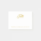 恐怖と白に対する金ゴールド ポストイット (正面)