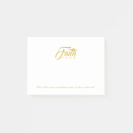 恐怖と白に対する金ゴールド ポストイット