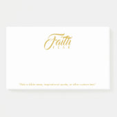 恐怖と白に対する金ゴールド ポストイット (正面)