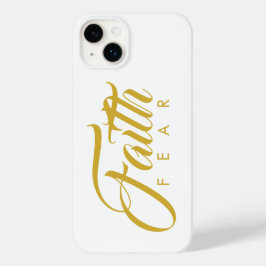 恐怖と白に対する金ゴールド iPhone 16ケース