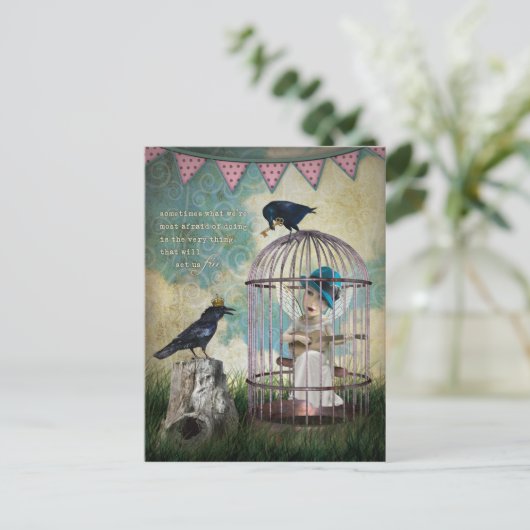 恐怖と自由の感動的引用文 ポストカード (スタンド正面)