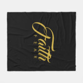 恐怖と闇に対する金ゴールド フリースブランケット (正面(横))