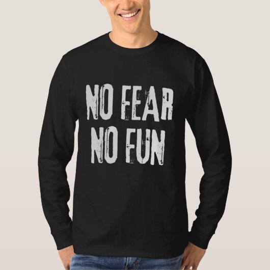 恐怖なしおもしろい感動的極端なスポーツ男性 Tシャツ (正面)
