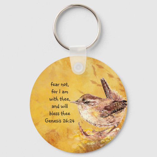 恐怖なし勇気付けられる水色の鳥 キーホルダー (正面)