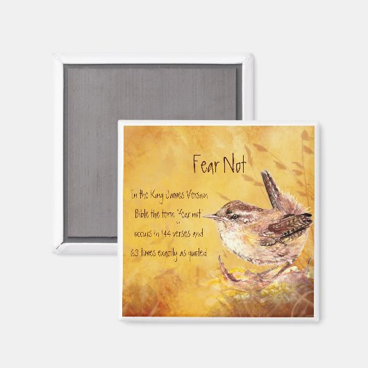 恐怖なし勇気付けられる水色の鳥 マグネット (正面/裏面)