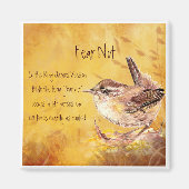 恐怖なし勇気付けられる水色の鳥 マグネット (正面)