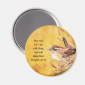 恐怖なし勇気付けられる水色の鳥 マグネット (正面/裏面)