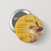 恐怖なし勇気付けられる水色の鳥 缶バッジ (正面&裏面)