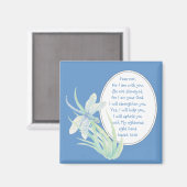 恐怖なし、イザヤ聖なる書物、 経典トンフライブルー、緑 マグネット (正面/裏面)