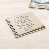 恐怖なし、イザヤ聖なる書物、 経典ヴィンテージノート紙 スクエアペーパーコースター (アングル)