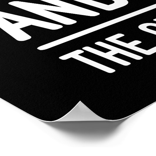 恐怖には二つの意味がある – おもしろい成功やる気を起こさせる ポスター (角)